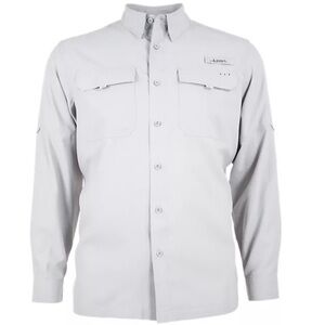 Habit Mens 2XL Sun Protection Long Sleeve Button Front Vented Pockets Fisherman‎